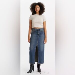 NWT Levi’s Ankle Column Denim Maxi Skirt